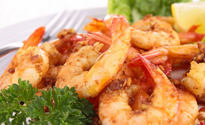 Gamberi speziati con prezzemolo e limone – specialità di pesce